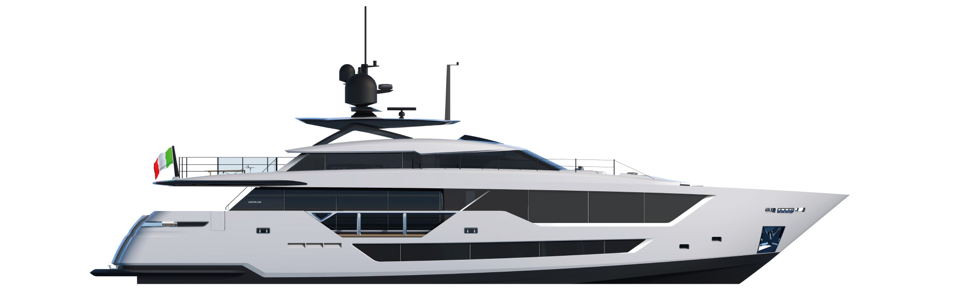 Custom Line 106 Yacht For Sale India Layout Profile