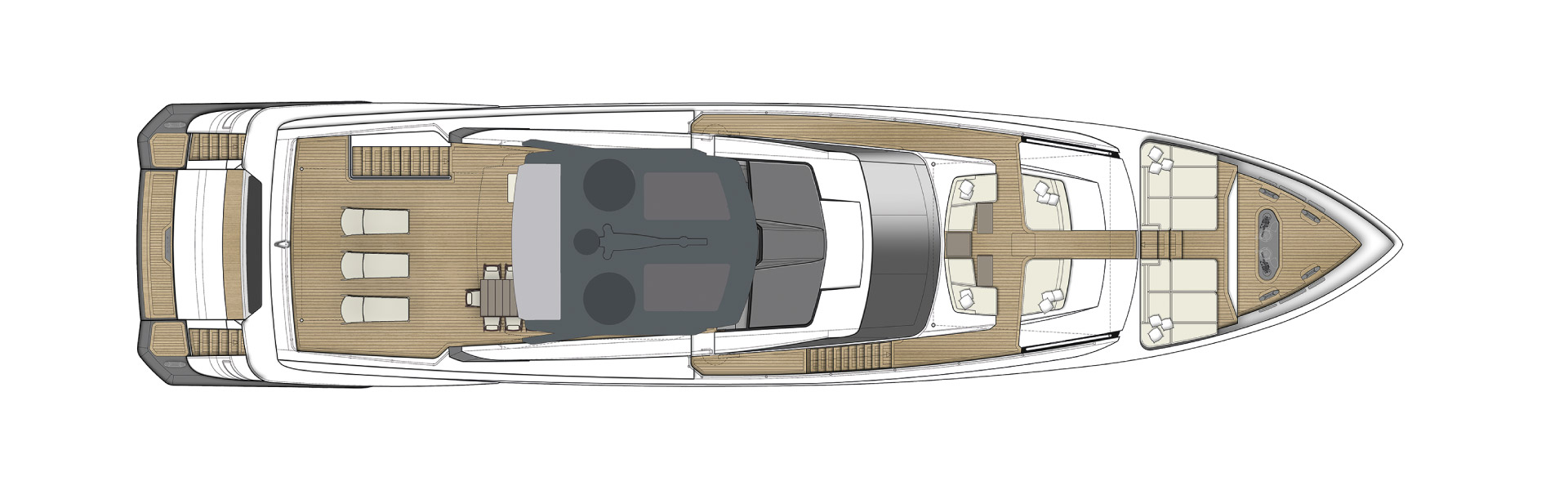 Custom Line 106 Yacht For Sale India Layout Top View