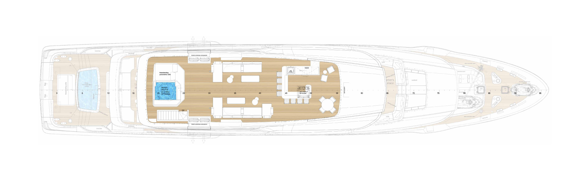 Custom Line 50 Yacht For Sale In India Layout Sun Deck