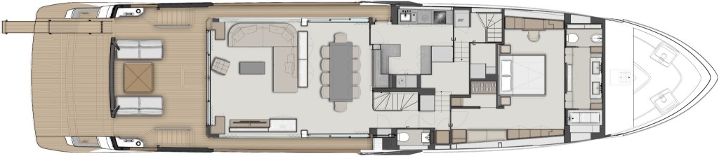 Ferreti 1000 Yatch For Sale In India Layout Main Deck