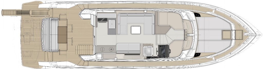 Ferretti Yachts 500 For Sale in India - Layout 3