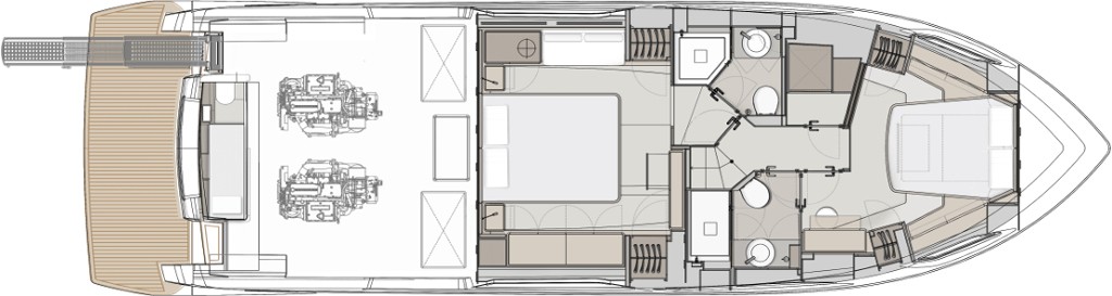 Ferretti Yachts 500 For Sale in India - Layout 4