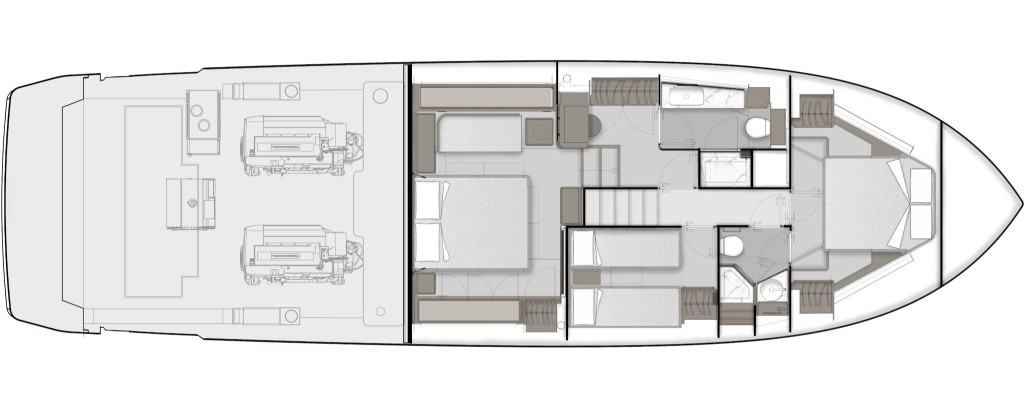 Ferretti-Yachts-580-Yacht-For-Sale-In-India-Layout Lower Deck
