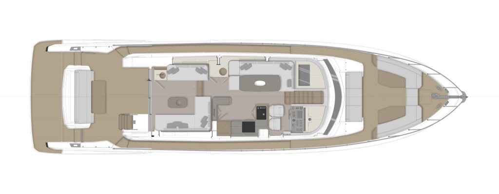 Ferretti Yachts 670 Yacht For Sale In India Layout Main Deck