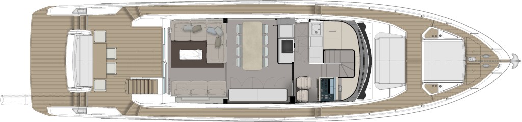 Ferretti Yachts 720 New Yacht For Sale In India Layout Main Deck