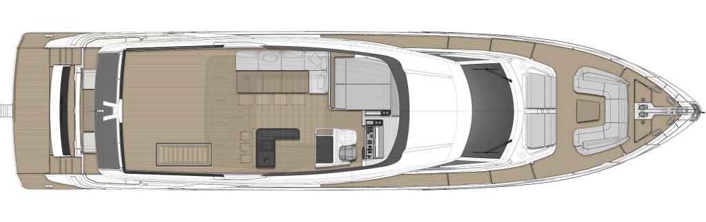 Ferretti-Yachts-860-Yatch-For Sale In India Layout Sun Deck
