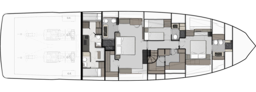 Ferretti-Yachts-Infynito-90-Yatch-For-Sale-In-India-Layout Lower Deck