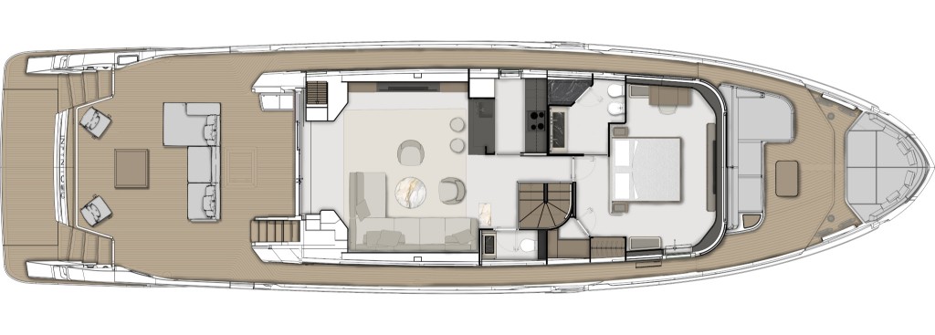 Ferretti-Yachts-Infynito-90-Yatch-For-Sale-In-India-Layout Main Deck (Optional) 2