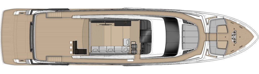 Ferretti Yachts1000 SkyDeck For Sale In India Layout Sun Deck