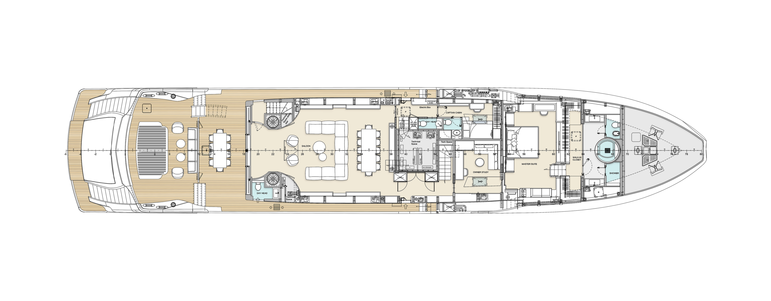 Pershing 140 Yacht For Sale In India Layout Main Deck
