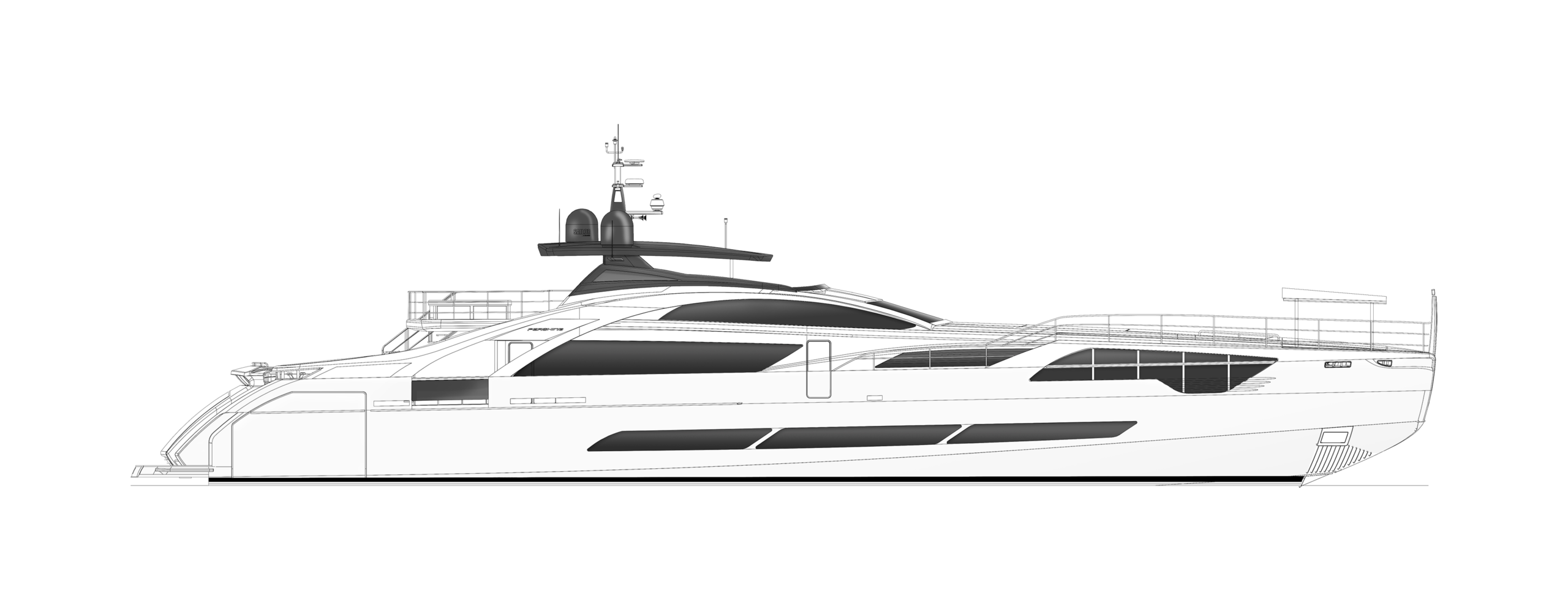 Pershing 140 Yacht For Sale In India Layout Profile
