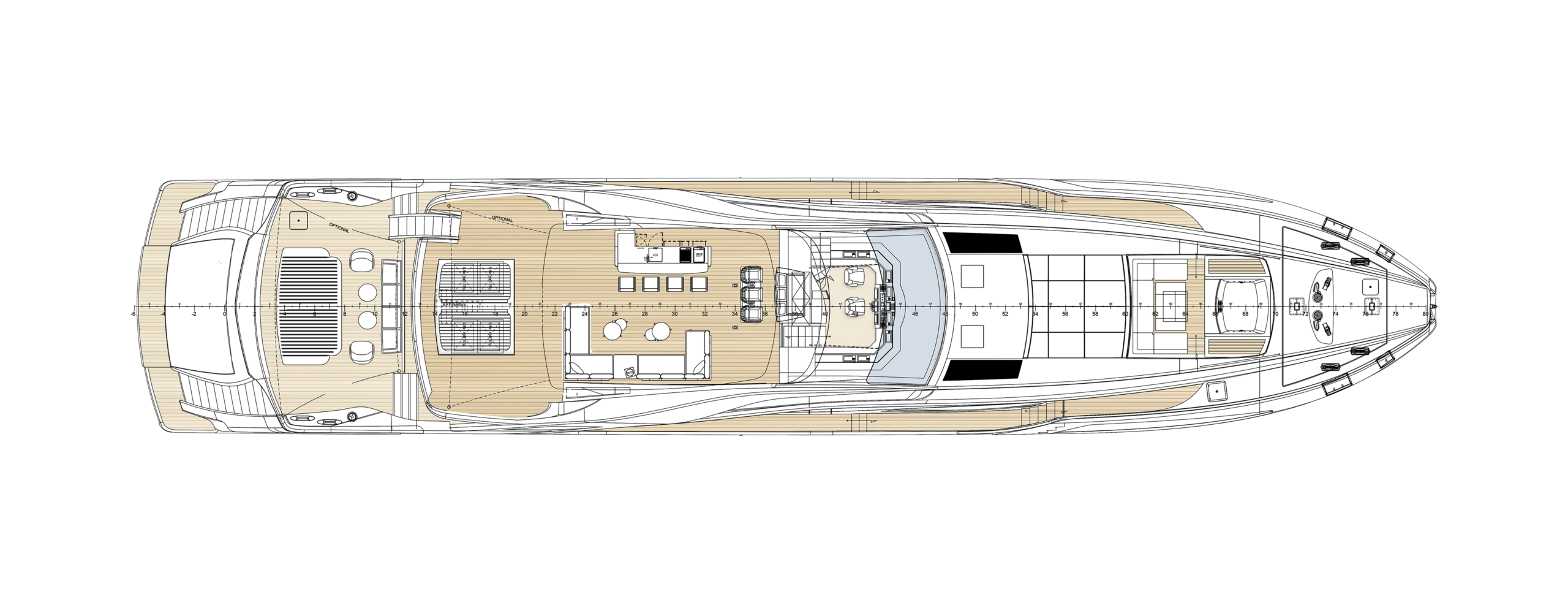 Pershing 140 Yacht For Sale In India Layout Sun Deck