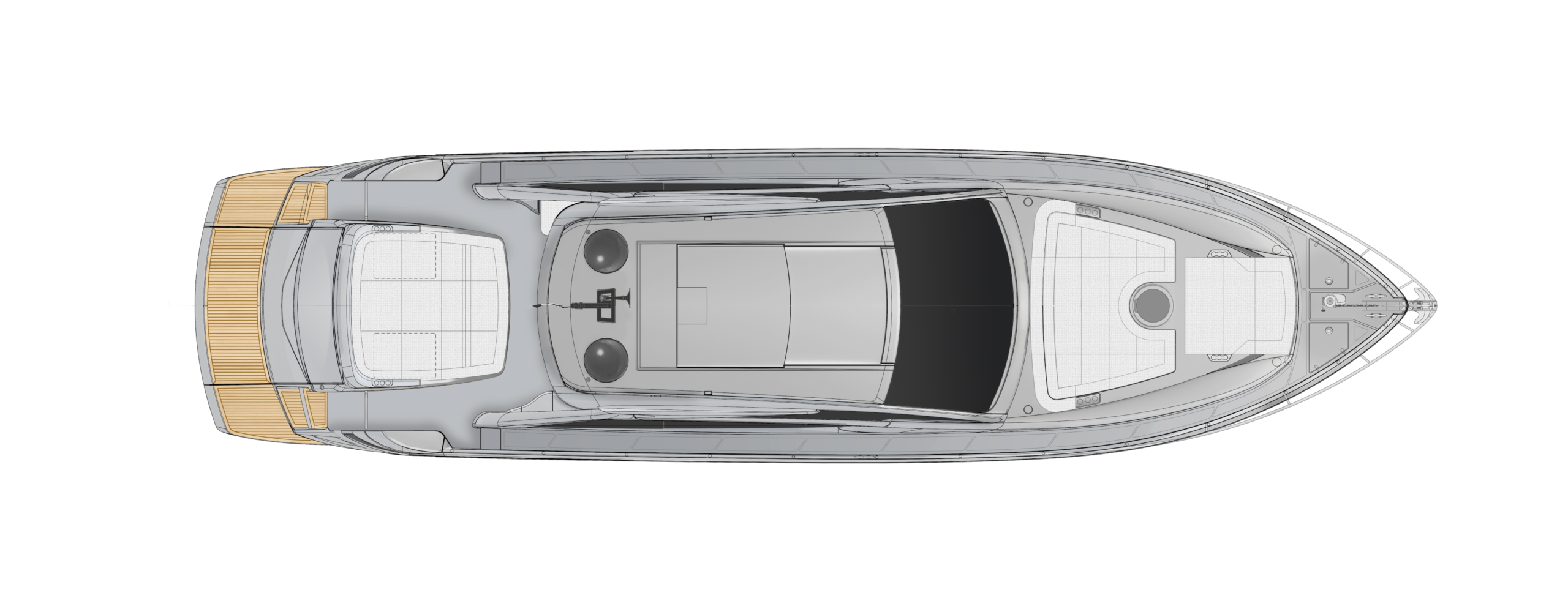 Pershing 6X Yacht For Sale In India Layout Top