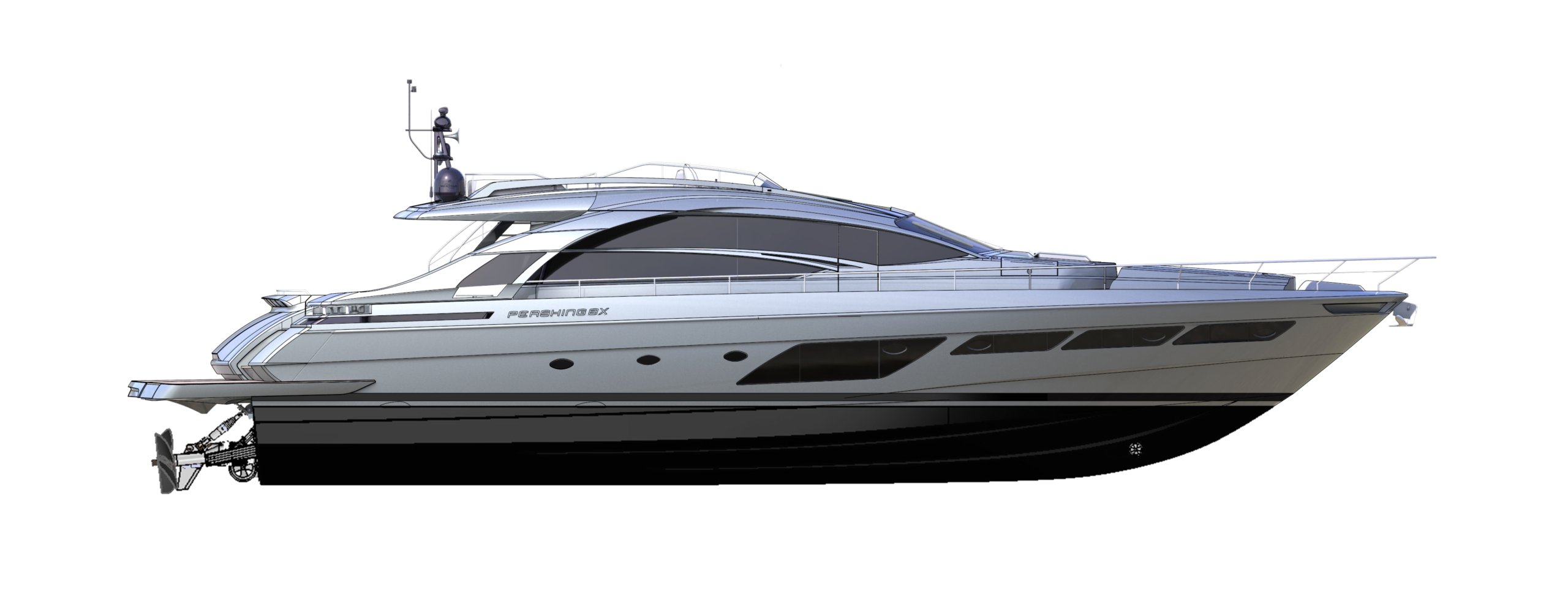 Pershing 8X Yacht For Sale In India Layout Profile