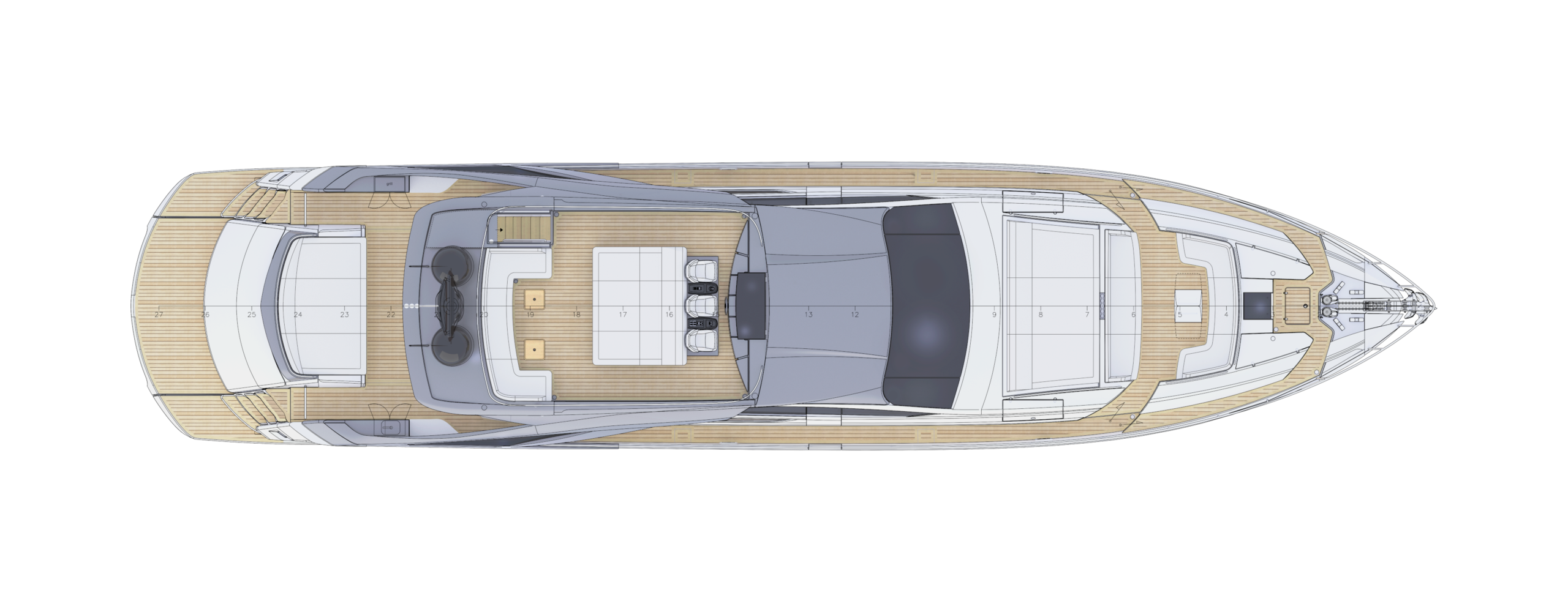 Pershing 9X Yacht For Sale In India Layout 2