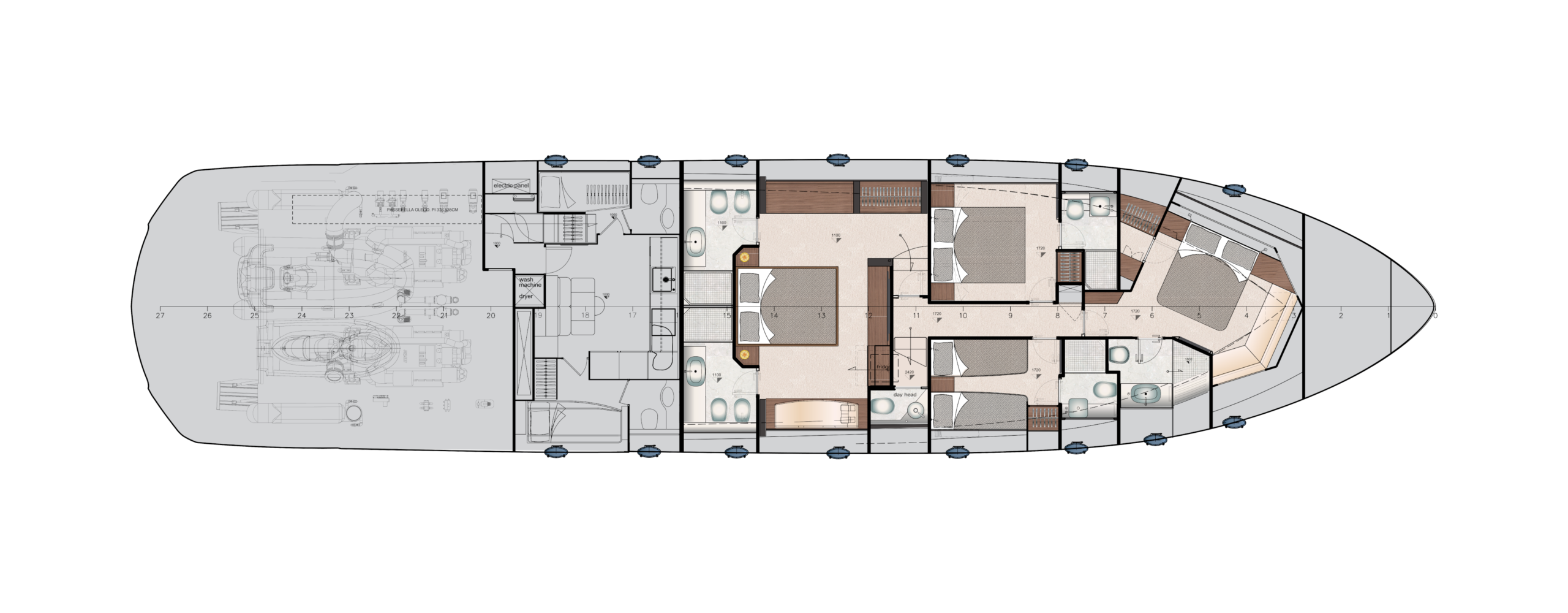 Pershing 9X Yacht For Sale In India Layout 4