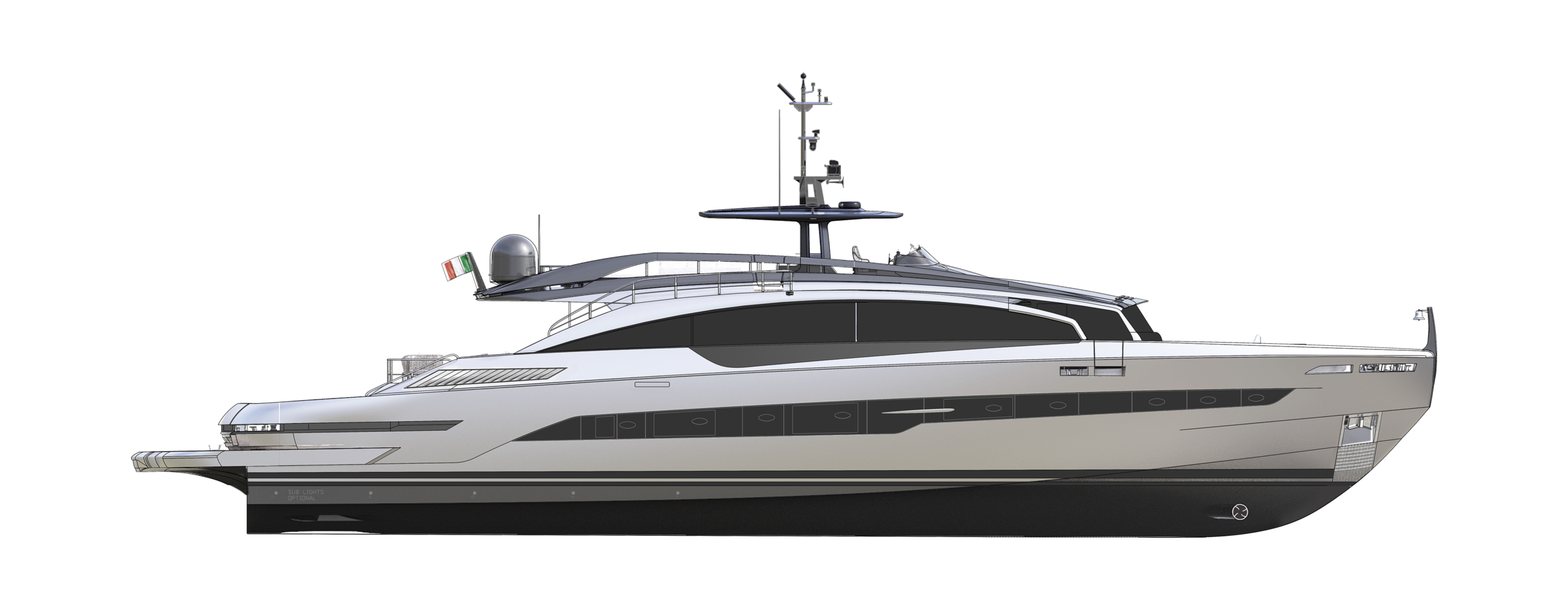 Pershing GTX116 Yacht For Sale In India Layout Profile