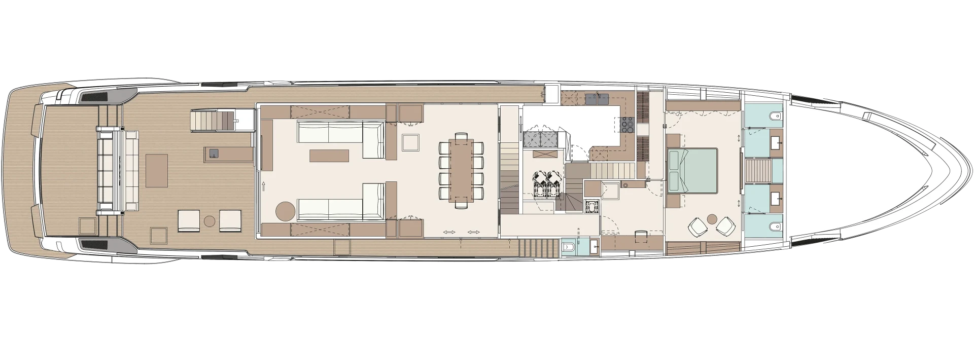 Riva 130' Bellissima Yacht For Sale In India Layout Main Deck