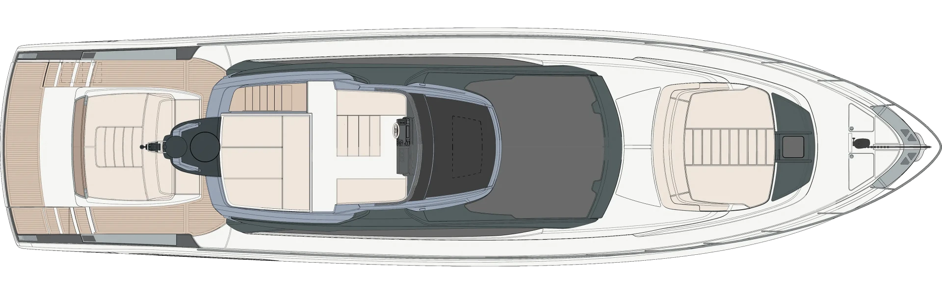 Riva 66' Ribelle Yacht For Sale In India Layout Flydeck