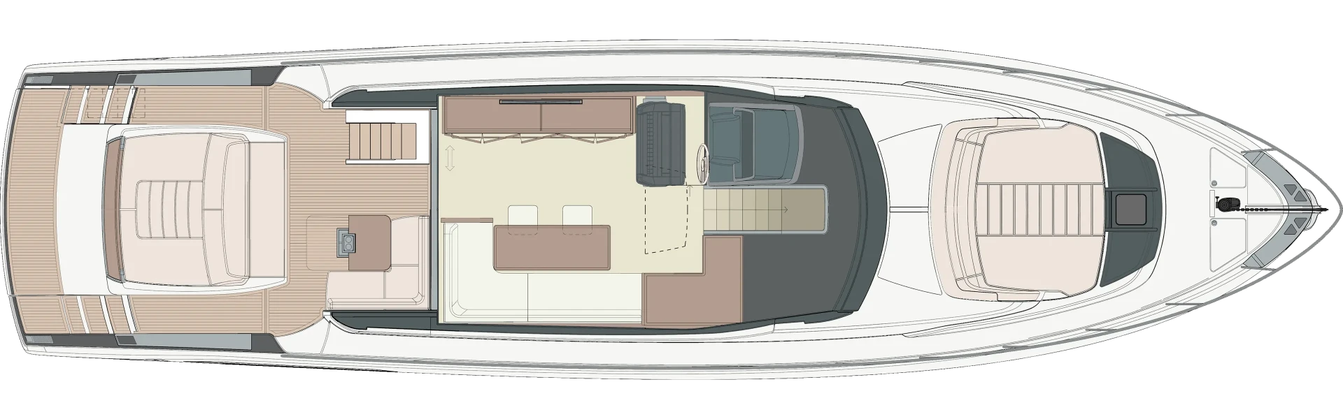 Riva 66' Ribelle Yacht For Sale In India Layout Main Deck