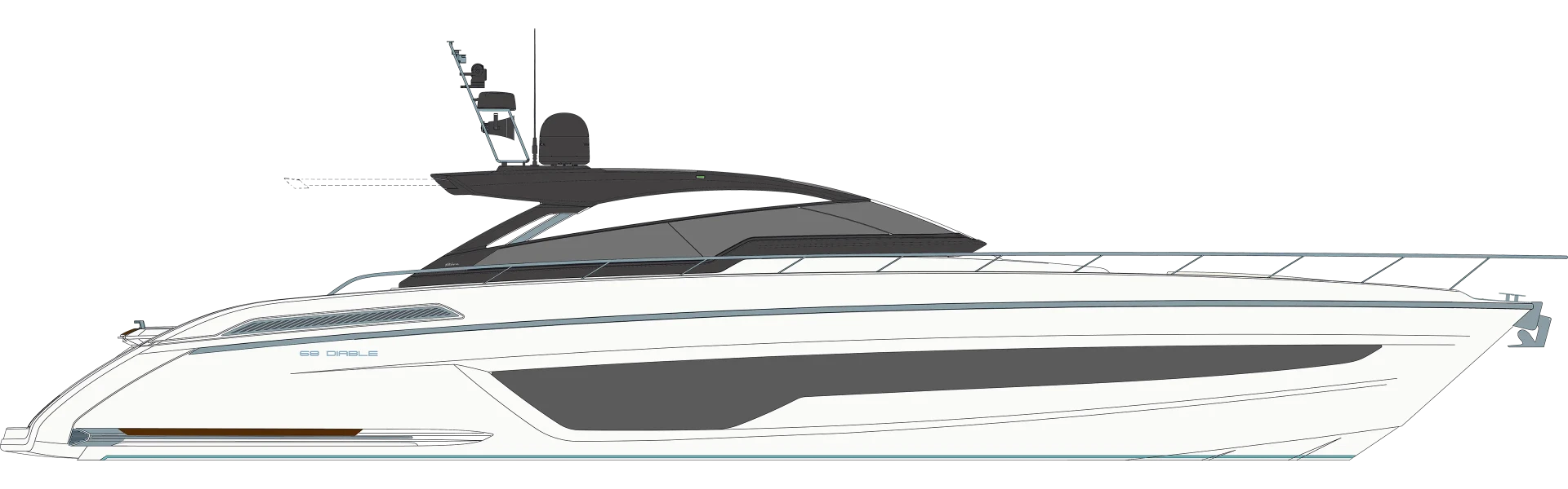 Riva 68' Diable Yacht For Sale In India Layout Profile