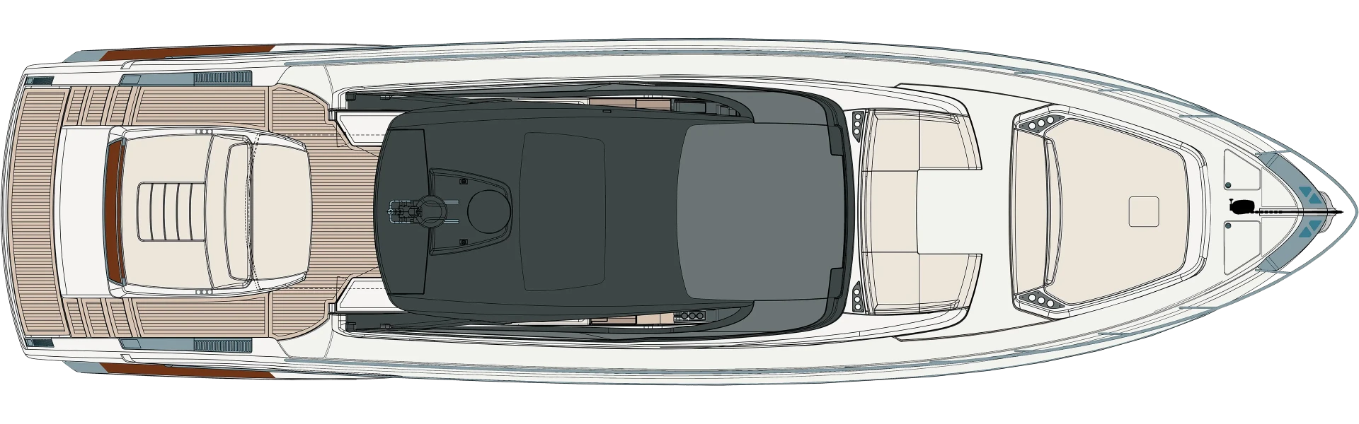 Riva 68' Diable Yacht For Sale In India Layout Top View