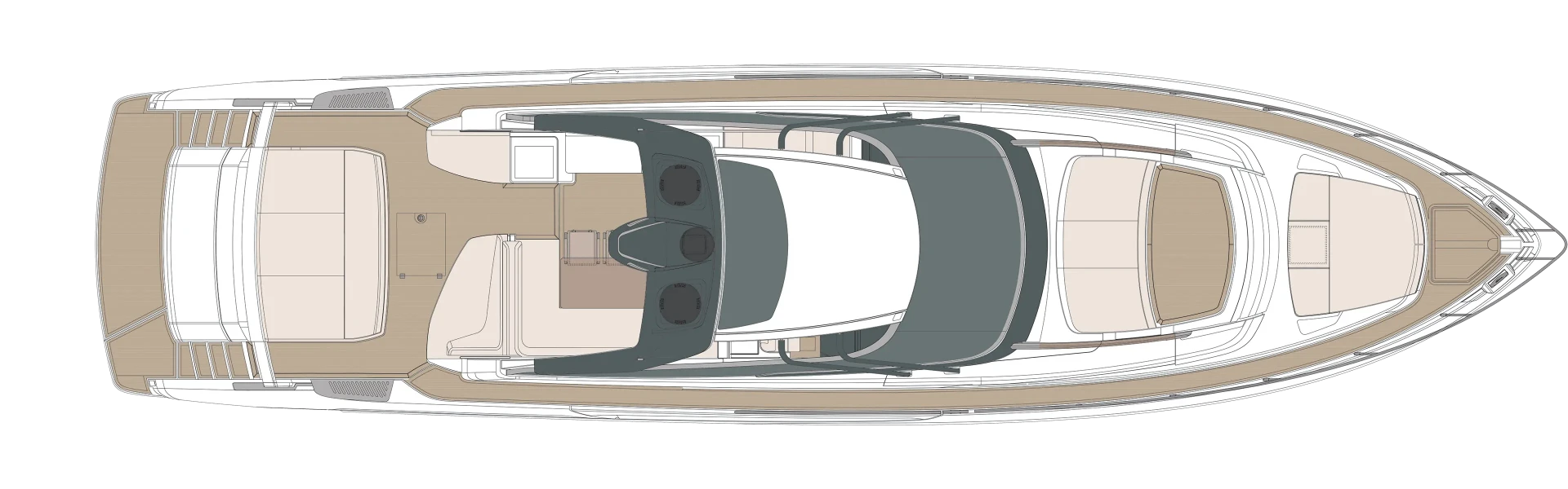 Riva 76' Bahamas Super Yacht For Sale In India Layout Top View