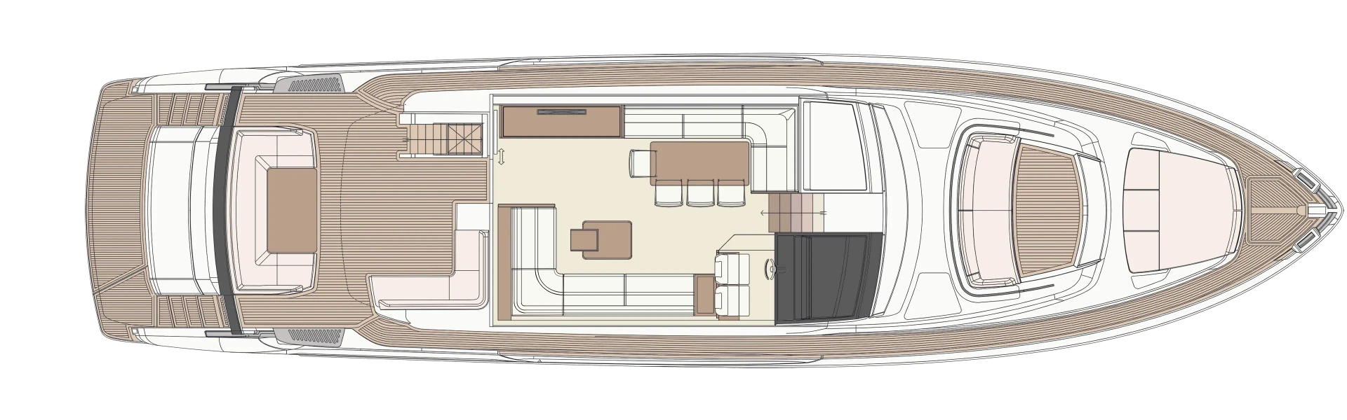 Riva 76' Perseo-Super Yacht For Sale In India Layout Main Deck Standard