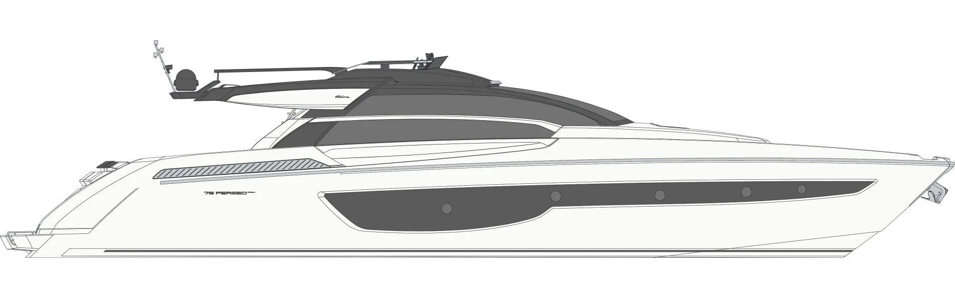 Riva 76' Perseo-Super Yacht For Sale In India Layout Profile
