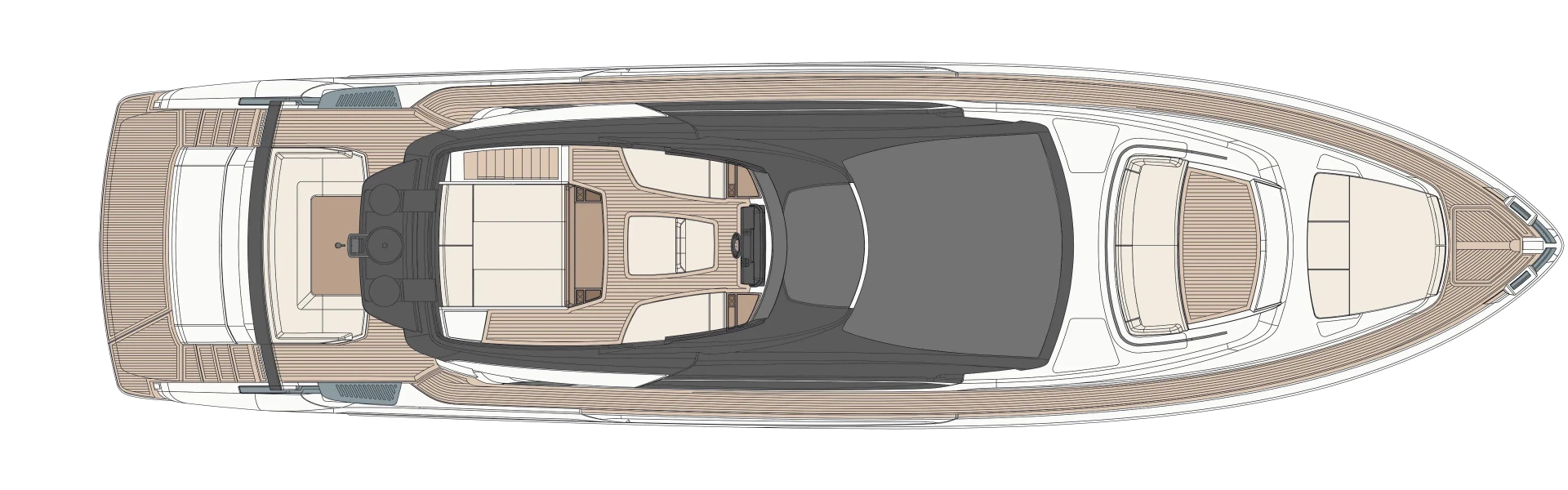 Riva 76' Perseo-Super Yacht For Sale In India Layout Top