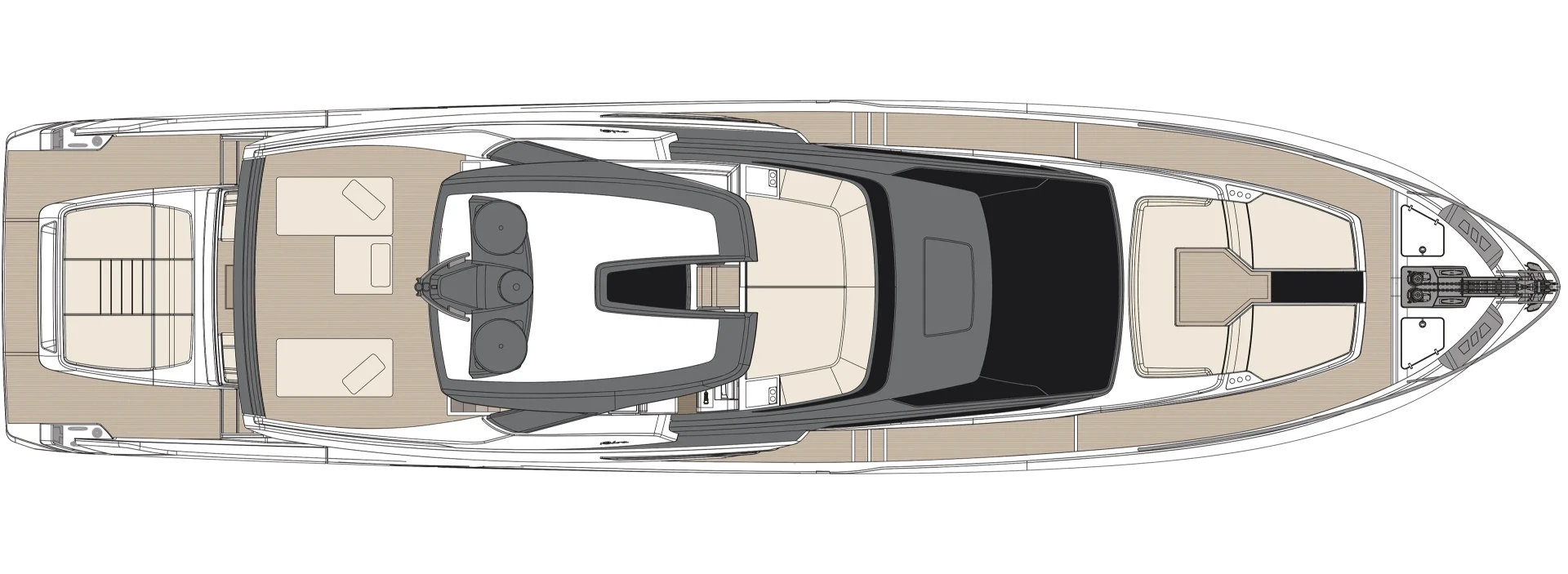 Riva 82' Diva Yacht For Sale In India Layout Top View