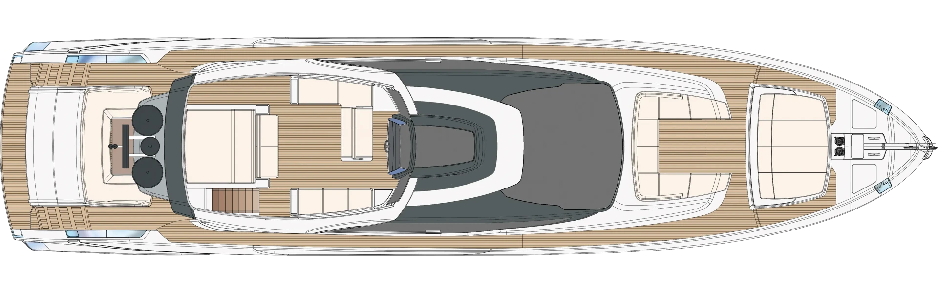Riva 88' Folgore Yacht For Sale In India Layout Flydeck