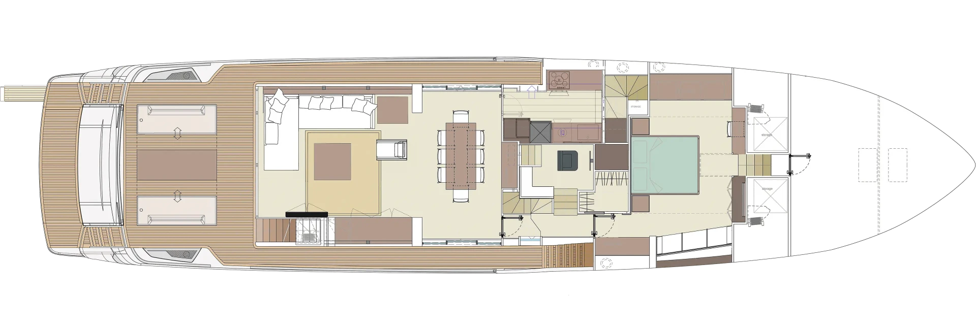 Riva 90' Argo Yacht For Sale In India Layout Main Deck