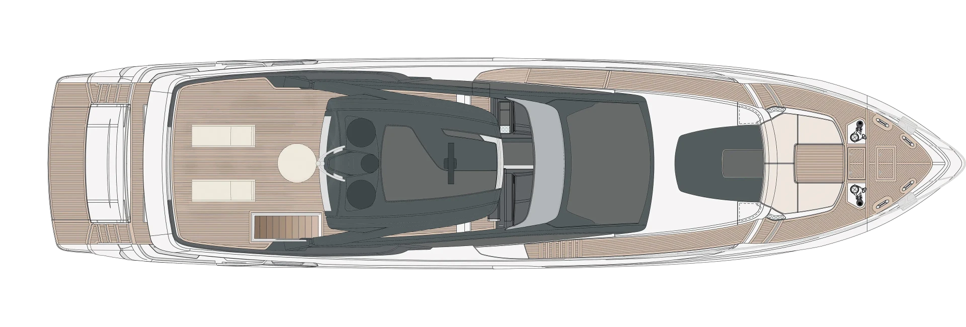 Riva 90' Argo Yacht For Sale In India Layout Top View