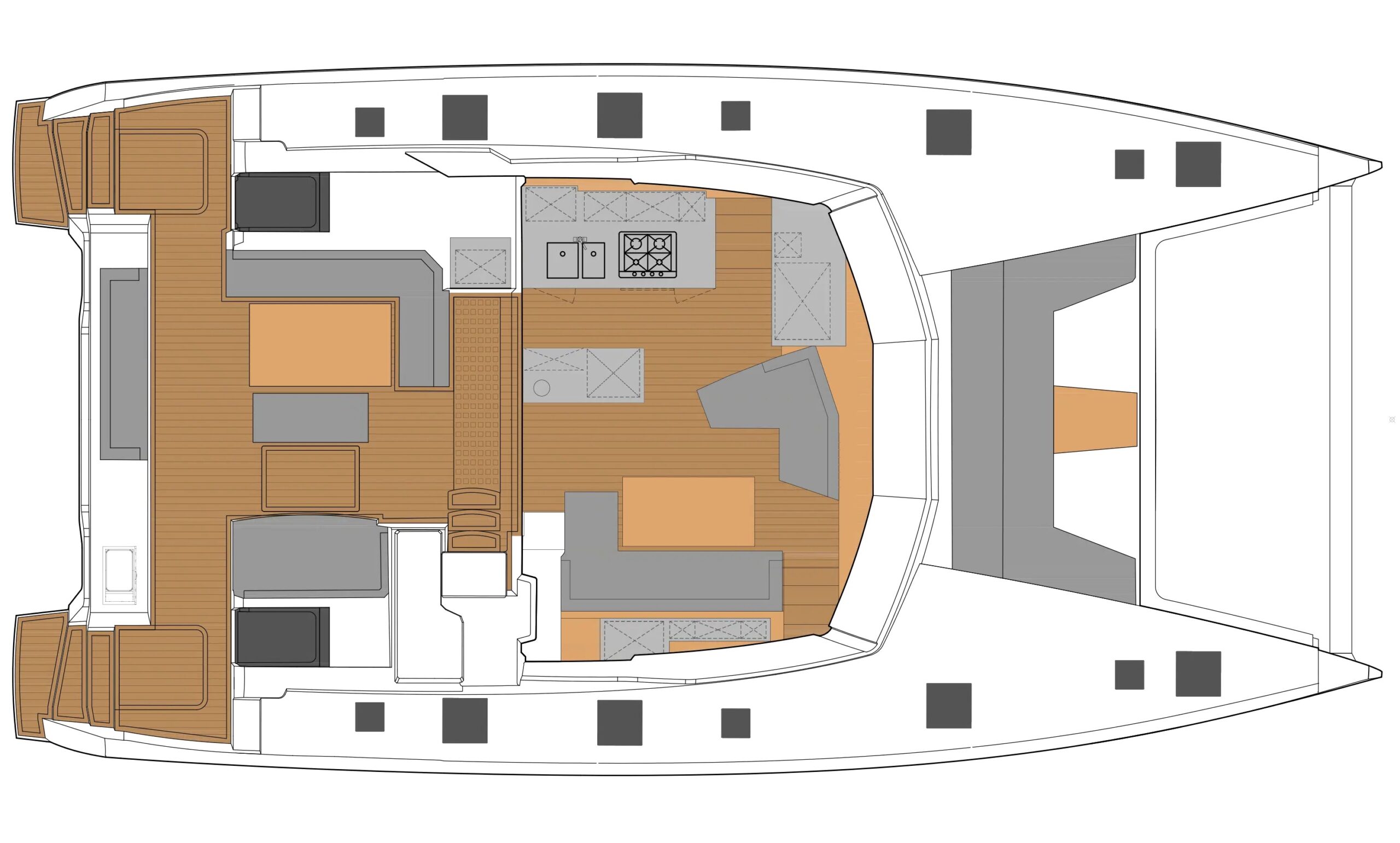 Fountaine Pajot Catamaran 51Yacht For Sale In India Layout 3