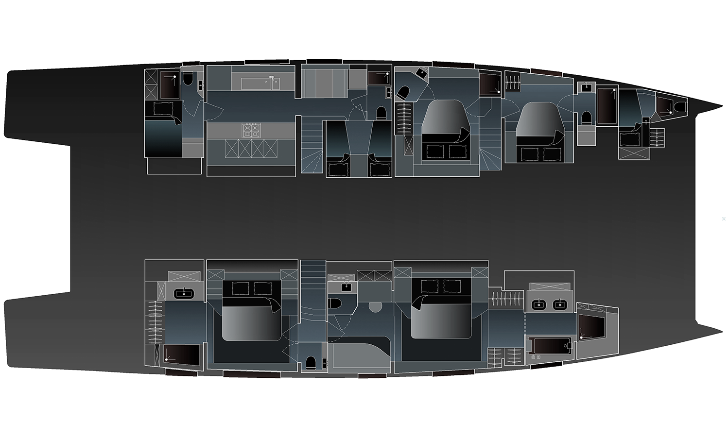 Fountaine Pajot Motor Yacht Power 80 For Sale In India Layout 3