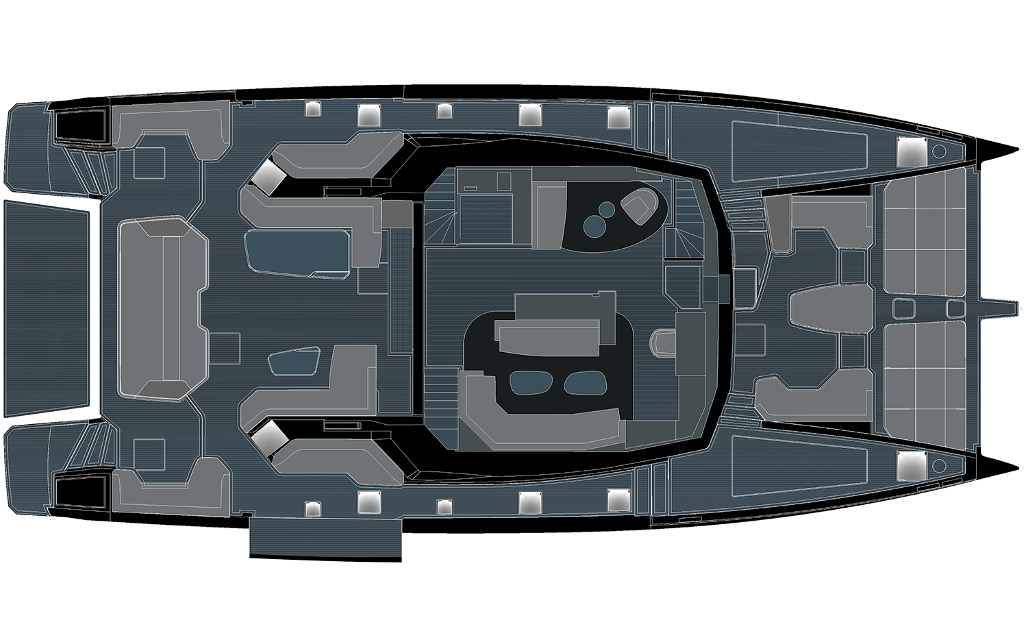 Fountaine Pajot Motor Yacht Power 80 For Sale In India Layout 4