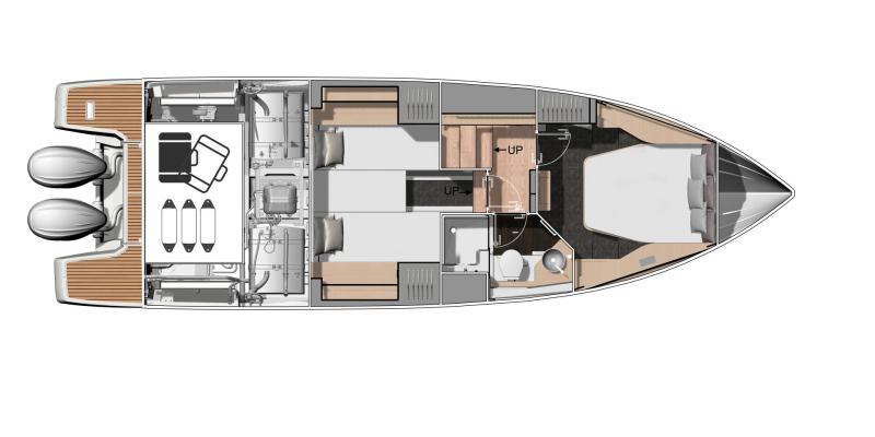 Jeanneau DB37 OB Yacht For Sale In India Layout (3)