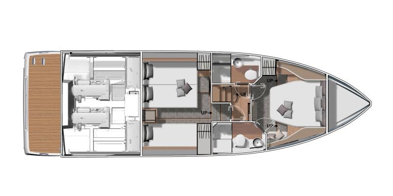 Jeanneau DB43 IB Yacht For Sale In India Layout (2)