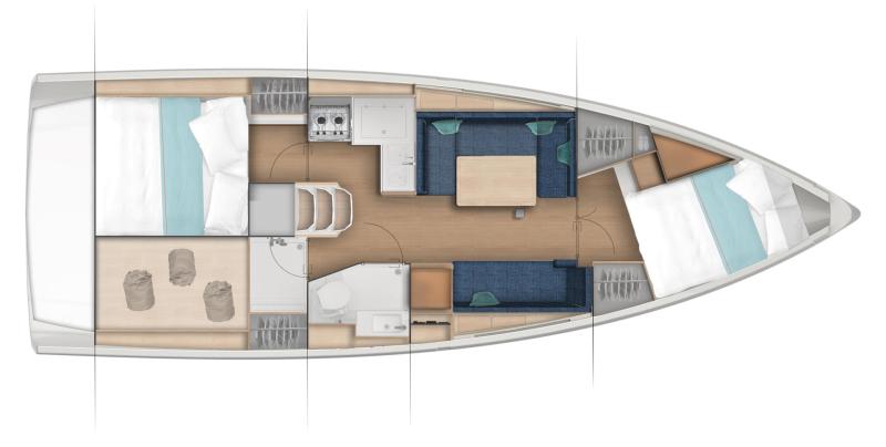 Jeanneau Sun Odyssey 380 For Sale In India Layout (7)