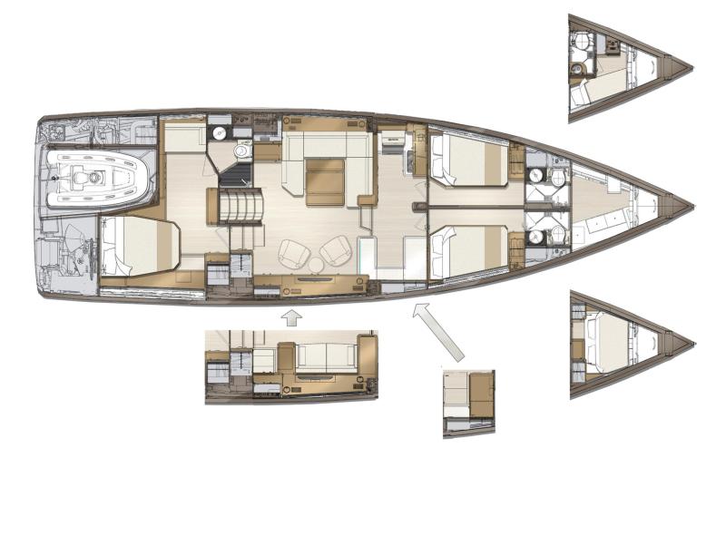 Jeanneau Yachts 60 For Sale in India Layout (5)