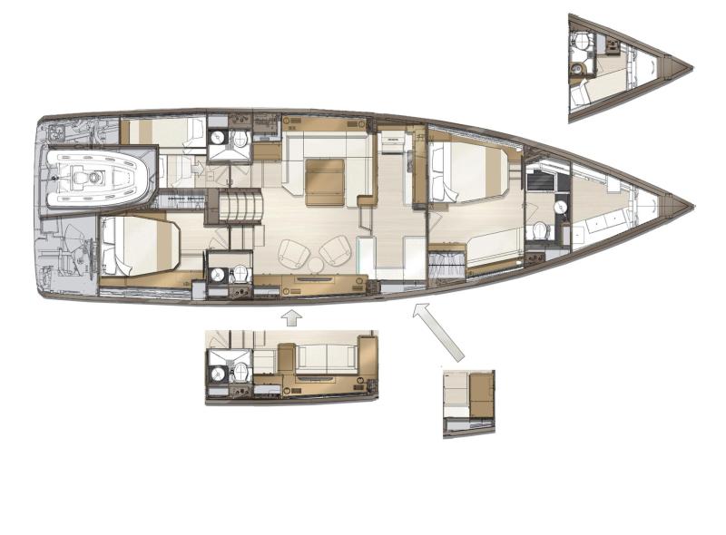 Jeanneau Yachts 60 For Sale in India Layout (6)