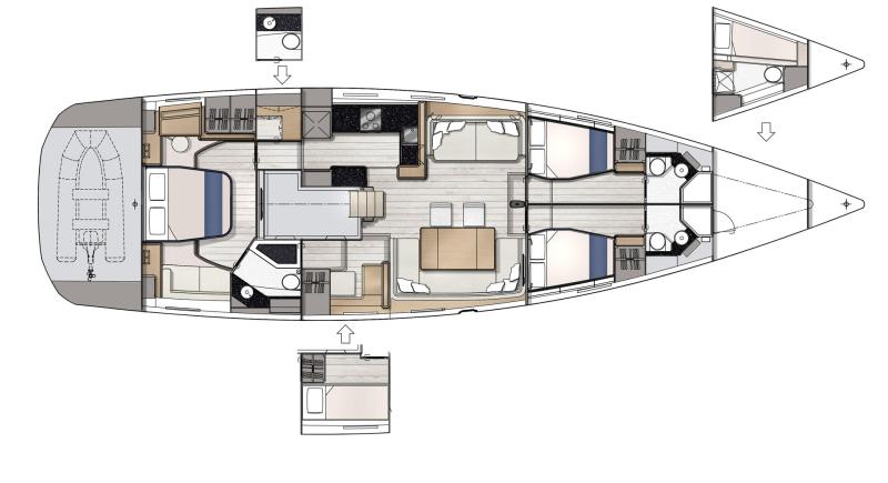 Jeanneau Yachts 65 For Sale In India Layout (4)