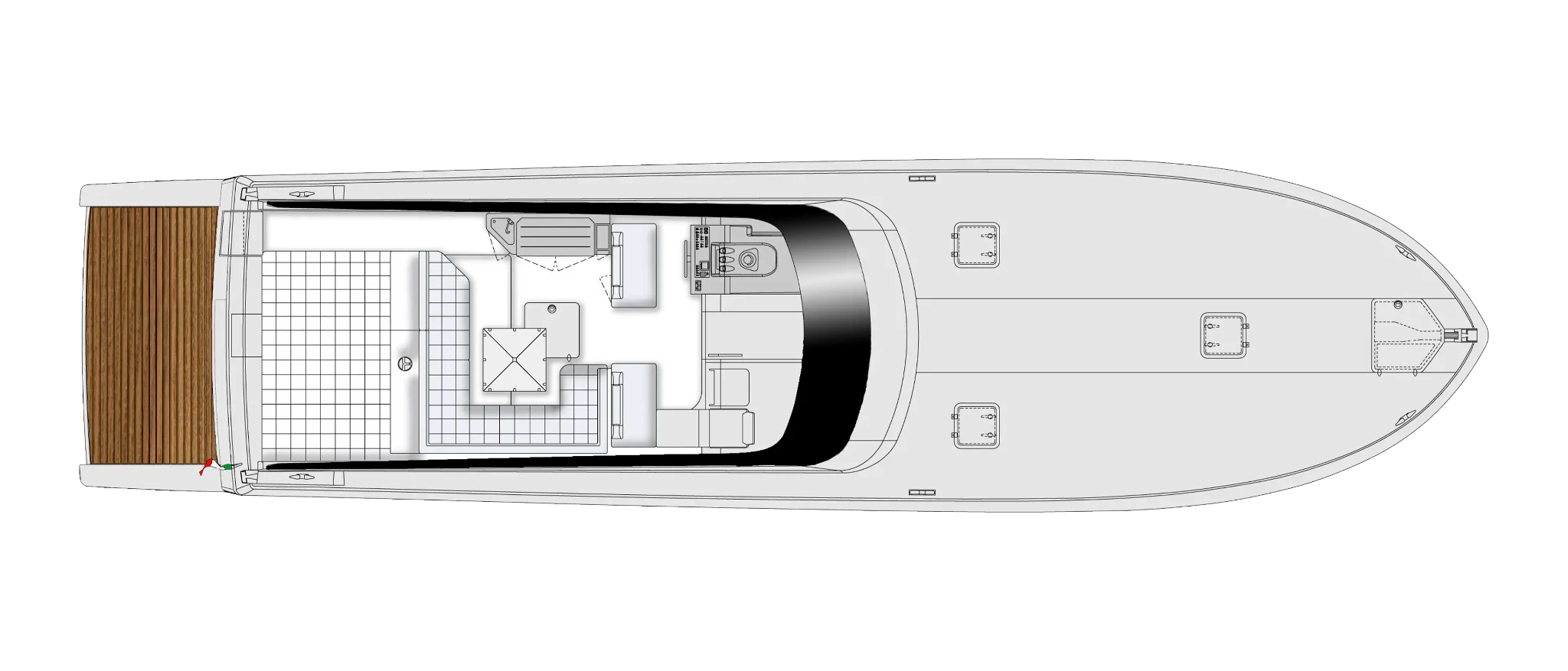 Itama 62RS Yacht For Sail In India Layout White Main Deck