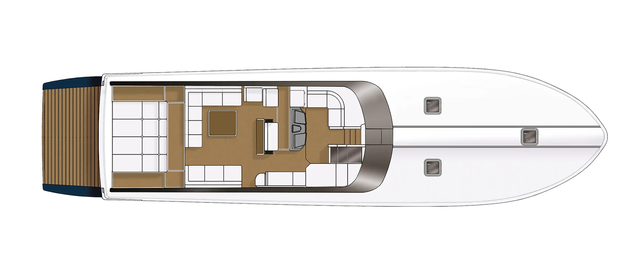 Itama 75 Yacht For Sail In India Layout Main Deck