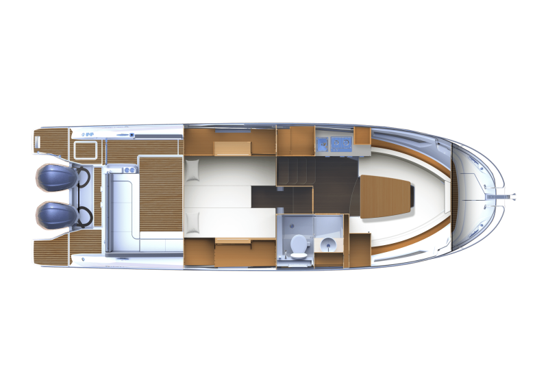 Jeanneau Cap Camarat 10.5 WA Yacht For Sale In India Layout (4)