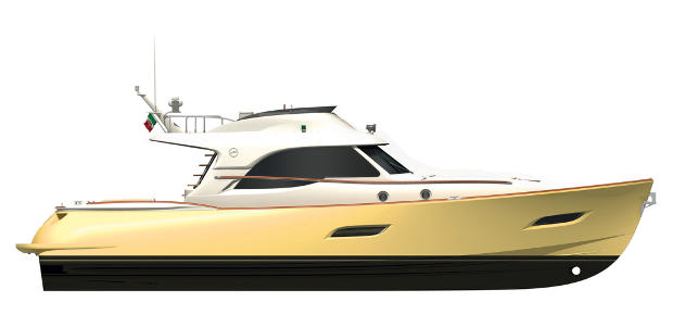 Mochi Craft Dolphin 54' Fly Yacht For Sale In India Layout Profile