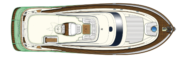 Mochi Craft Dolphin 64' Cruiser Yacht For Sale In India Layout Sun Deck