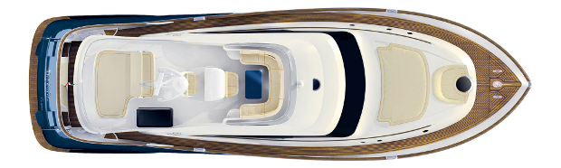 Mochi Craft Dolphin 74' Cruiser Yacht For Sale In India Layout Flybridge