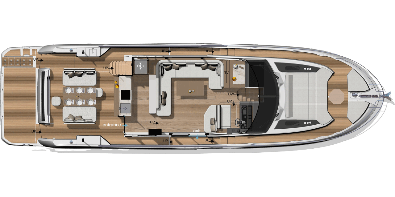 Prestige F5.7 Yacht For Sale In India Layout 2